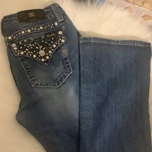 Miss Me Jeans with Pearl and Stone pocket details